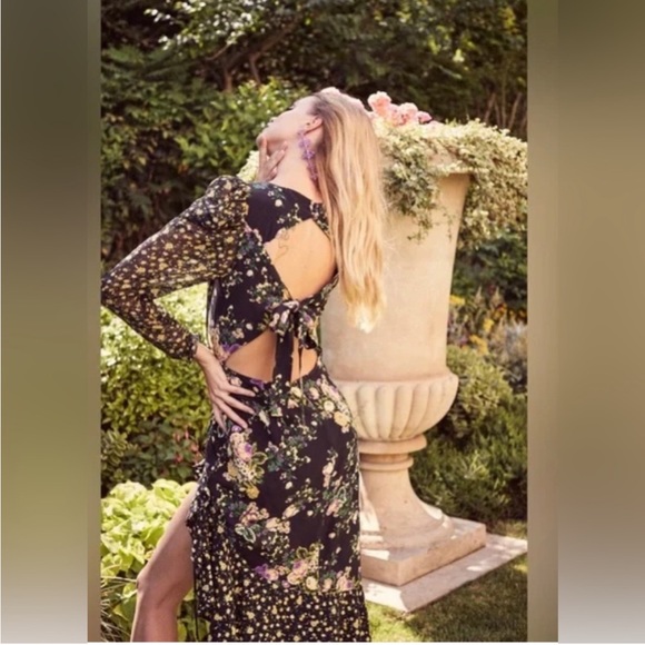 For Love & Lemons Ross Floral Midi Dress - Picture 6 of 9
